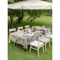 thumbnail image 3 of Spring Flowers Outdoor Tablecloth - 60x120 Inch Rectangle Dining Table Cover, Vintage Floral Leaves Birds Pastoral Botanical Waterproof Outdoor Table Cloth with Umbrella Hole & Zipper for Patio, 3 of 7