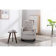 thumbnail image 2 of Luccalily Rocking Accent Chair, Upholstered Glider Chair with Fabric Padded Seat and Solid Wood Base, Armchair with Side Pocket for Nursery,Modern Design for Living Room, Bedroom, 2 of 11