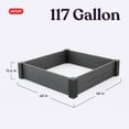 thumbnail image 2 of Keter 48" Wood Look Raised Garden Bed, Durable Outdoor Herb Garden Planter for Vegetables, Flowers, and Succulents, Grey, 2 of 13