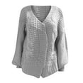 thumbnail image 4 of UPPADA Cardigan Sweaters for Women Oversized Knit Jackets Casual Kimono Cardigans Warm Trendy Knitted Sweater Jackets Gray,XXL, 4 of 4