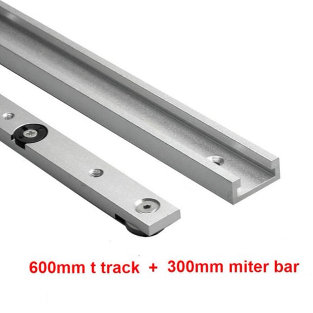 1 Set Aluminum Alloy Miter Track And Miter Bar Slider Table Saw Woodworking Tool