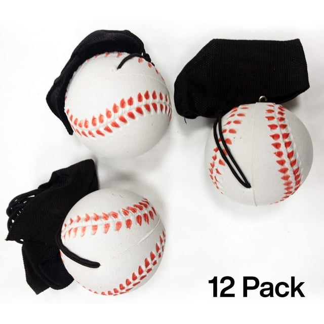 Kicko Pelotas de Béisbol de Práctica con Cordón Elástico - Paquete de 12 - 2,25 Pulgadas