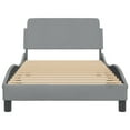 thumbnail image 4 of vidaXL Bed Frame with Headboard Platform Mattress Foundation Bedroom Fabric, 4 of 8