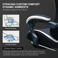 thumbnail image 3 of GTRACING GTW-300 Ergonomic Adjustable Height Reclining Fabric Gaming Chair, Black/White, 3 of 10