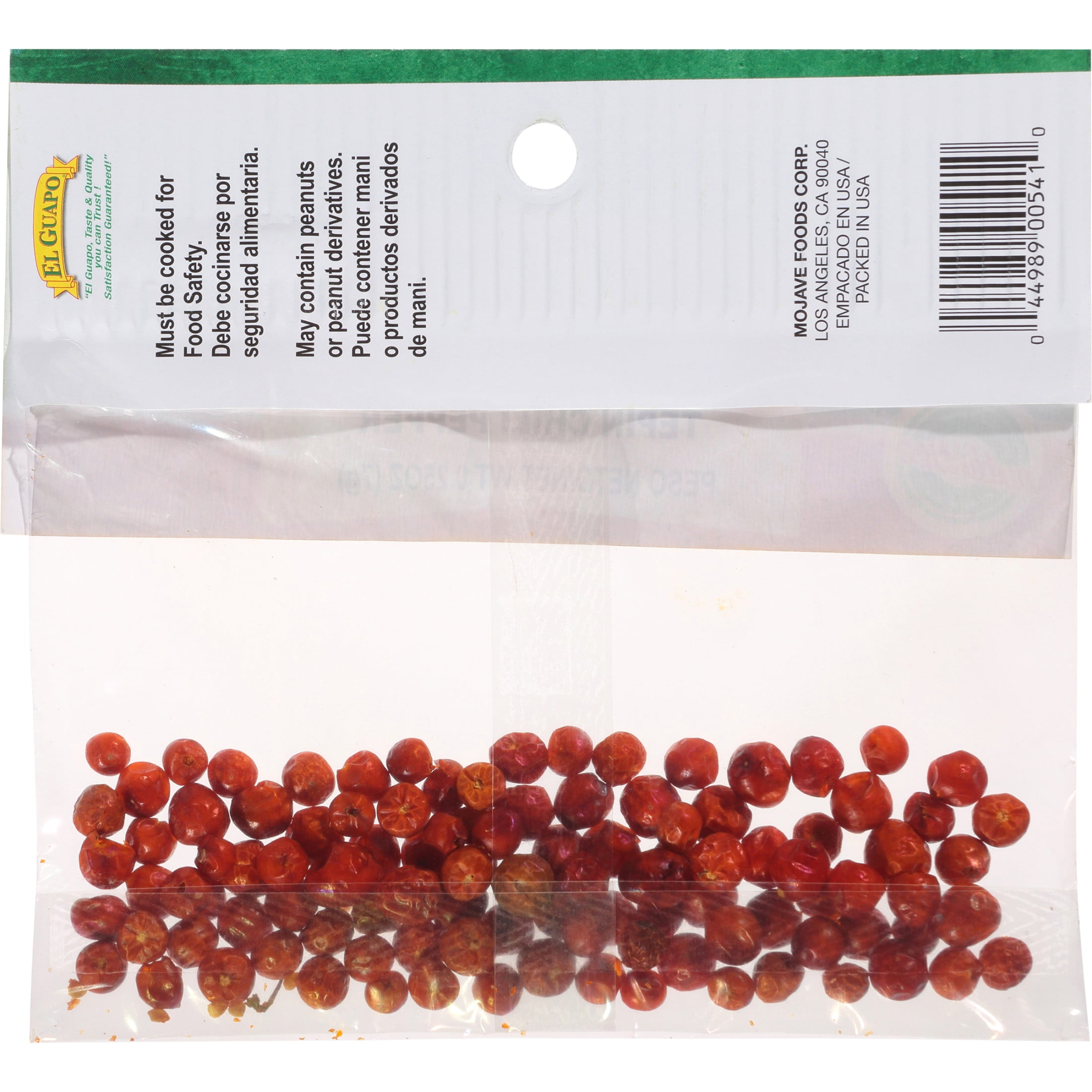 (3 pack) El Guapo Whole Tepin Chili Peppers, 0.25 oz Bag