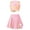 Light Pink, variant on iiniim Teen Girls Cheer Leader Uniform Sleeveless Letter Print Crop Tops with Skirt Dancewear Light Pink 6
