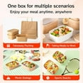 thumbnail image 3 of Brown Meal Prep Containers With Lids, Disposable Kraft Paper Bowls with Lids, Freezer Meal Prep Containers Disposable with Lids, Rectangle Food Containers Party Supplies Treat Bowls (25.36oz,60PCS), 3 of 8