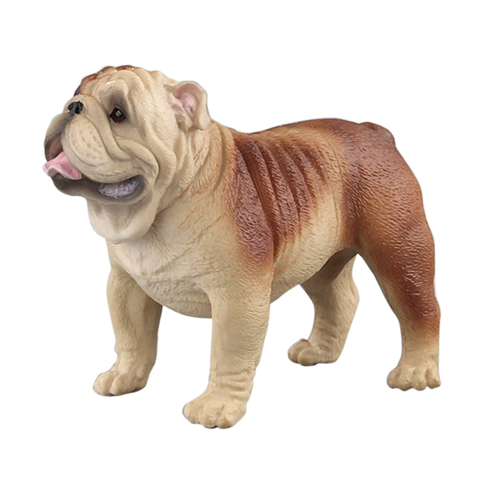 Simulation Animal Mini Shar Pei Dog Bulldog Decoration Model Plastic Toy