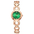 thumbnail image 1 of Reloj de aleación de moda Reloj de pulsera de cuarzo con pantalla analógica y esfera redonda (verde dorado rosa), 1 of 6