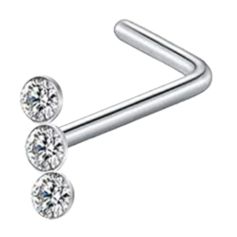 WNG Stainless Steel Nose Rings Hoop Studs Body Piercing Jewelry Nose Ring Hoop for Women Nostril Piercing Jewelry