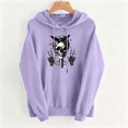 thumbnail image 4 of Molidfa Women's Edgy Skull Hoodie Rocker Graphic Oversized Halloween Pullover Sweatshirt, 4 of 5