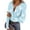 Blue, variant on FDGIU Women’s Long Sleeve Henley Neck Shirt - Slim Fitted Ribbed Top for Going Out & Work Casual