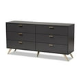 thumbnail image 1 of Bowery Hill Engineered Wood Dark Grey Double Dresser Rectangular 61.5" Unassembled, 1 of 10