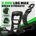 thumbnail image 2 of Rhino USA 1.6" x 8' Ratchet Straps Heavy Duty Kit with S Hooks - 5,208lb Break Strength - Black 2pc, 2 of 7