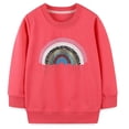 thumbnail image 1 of Sudadera Bumeex para niña pequeña, arcoíris, cuello redondo, rosa, 5T, 1 of 6