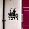 thumbnail image 3 of Handmadetneonsign Wolf Moon Forest House Number Metal Wall Art LED Light - Personalized Sign Home Decor, 3 of 5