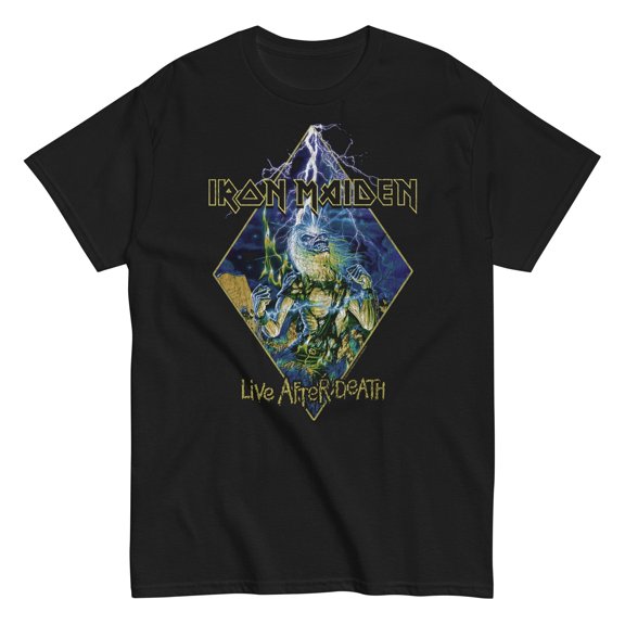 Iron Maiden - Lightnin Jumbo Print Unisex T-Shirt - Black - Small