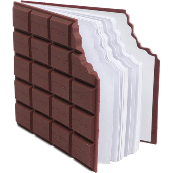 Chocolate Scented Taste Memo Pad, 80 Sheets Self-Adhesive Reusable Small Notebook, Writing Creative Mini Notebook for School Office...