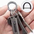thumbnail image 4 of 10 pcs D Ring With 10 pcs Key Ring, 1 pcs screwdriver,Car Fob Keychain Holder, for Keychain Making DIY Crafts - black, 4 of 5