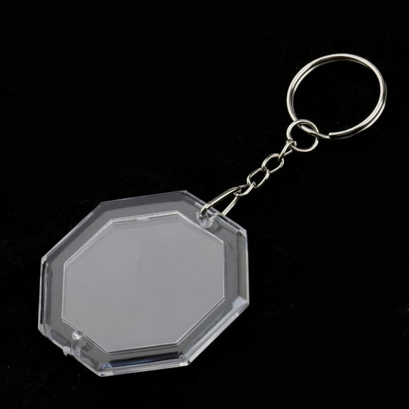 10 piezas de acrílico para fotografía, inserte el soporte del lvero de imagen, visor del visor del álbum del medalló CUTICAT Llavero