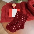 thumbnail image 4 of Cutuoiiu Women's Casual Socks Regular Fit Rib Cuff Vintage Mid Calf Socks White Polka Dot Knit Socks Soft Stretch Socks for Winter Daily Wear, 4 of 5