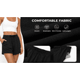 thumbnail image 4 of Rosvigor 2 Pack Women Shorts High Waisted Athletic Shorts for Women with Pockets for Gym Workout Running Lounge, 4 of 7
