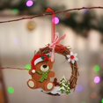 thumbnail image 4 of De Navidad Corona Colgante De Madera Navidad Ratán Corona Redonda Decorativa Para Puertas De Armario Ventanas 2021 Árbol Inevent HA040066-04, 4 of 6