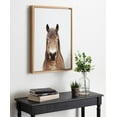 thumbnail image 6 of Kate and Laurel Sylvie Meadow Horse Portrait Framed Canvas Wall Art by Amy Peterson Art Studio, 18x24 Natural, Modern Prairie Animal Art for Wall, 6 of 7