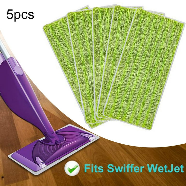 5pcs Mop Cloth Reusable Washable Mop Pads For Swiffer Wet Jet