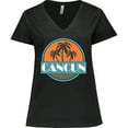 thumbnail image 3 of Inktastic Cancun Mexico Vacation Women's Plus Size V-Neck T-Shirt, 3 of 5