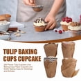 thumbnail image 4 of 200 Pieces Tulip Cupcake Liner Baking Cups Paper and Muffin for Weddings Birthday, 4 of 6
