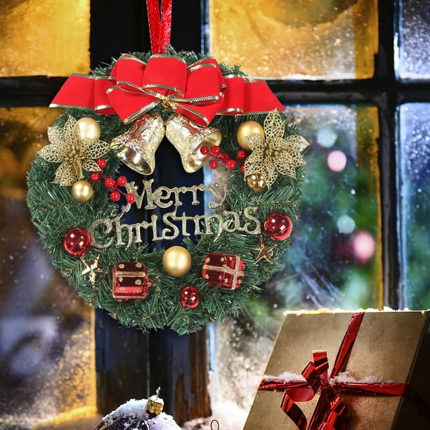 Teissuly Christmas Decorations Christmas Wreath 12 Inch Christmas