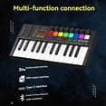 thumbnail image 4 of Mini Teclado Portátil de Control MIDI, USB, Teclado Secuenciador, Pads de Batería Retroiluminados, 8 Perillas, OLED, Controlador de 25 Teclas, 4 of 5