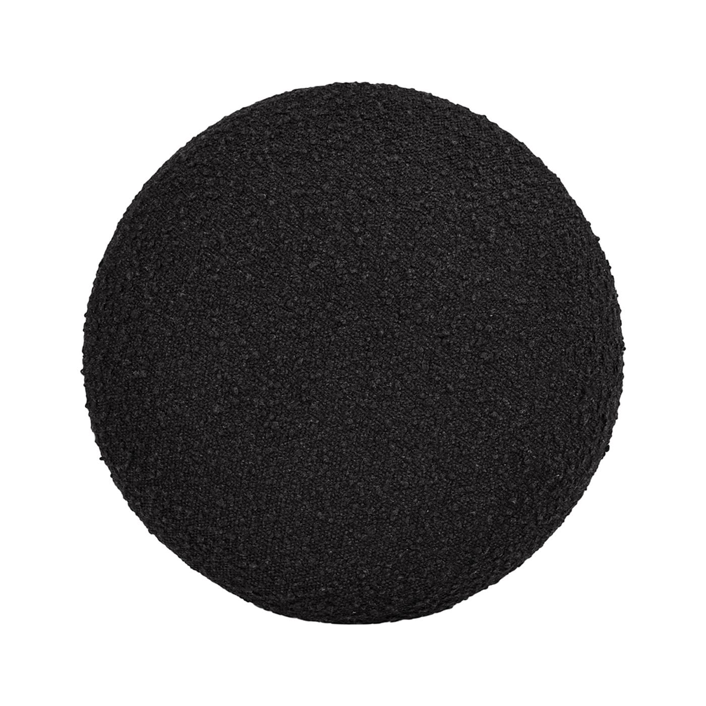 Fuji 15" Mushroom Footstool Ottoman Ebony Black Boucle