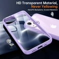 thumbnail image 4 of Shockproof Clear Case for iPhone 14, [Not Yellowing] [10FT Military Drop Protection] Hard Clear Back Four Corner Airbags Drop Protection Phone Cover, 6.1 inch, Purple, 4 of 14