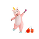thumbnail image 2 of Disfraz Inflable De Unicornio T-rex De Fiesta Belug Rosa, 2 of 5