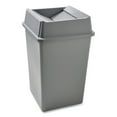 thumbnail image 2 of Rubbermaid Commercial Untouchable Waste Container Square Plastic 35gal Gray 3958GRA, 2 of 2