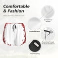 thumbnail image 4 of Balery Winter Christmas Snowflake Pantalones cortos deportivos para mujer con forro y dos bolsillos, elásticos, para entrenamiento, gimnasio, yoga-Small, 4 of 7