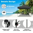 thumbnail image 4 of Lacoo 10' x 10' Pop-up Canopy with Straight Legs Wedding Party Tent Folding Gazebo Beach Canopy with Carry Bag,Black, 4 of 8