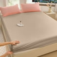 thumbnail image 5 of AuroraX King Size Bed Sheets Cotton Double Bed Sheet Sold-Separately,Deep 400 Thread Count Cooling Fitted Sheets for Summer Residential Bedroom, 5 of 6