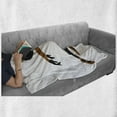 thumbnail image 6 of Ballet Soft Flannel Fleece Blanket, Posing Ballerina Girl Silhouette with Tutu Pointe Shoes and Tiara Outfit, Cozy Plush for Indoor and Outdoor Use, 50" x 60", Pale Coffee and Black, by Ambesonne, 6 of 6