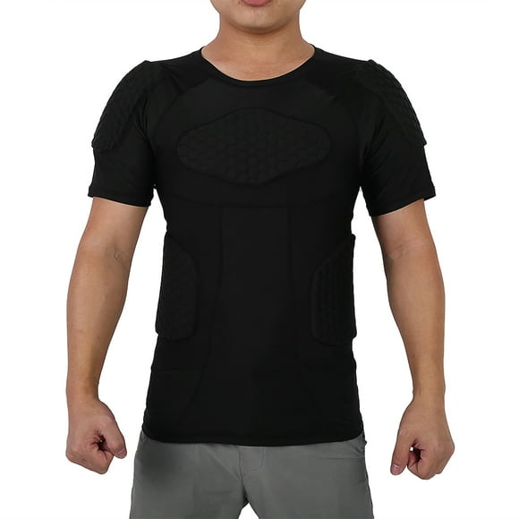 Anti-Collision Shorts Wearable Anti-Collision Sports Shirts Compound Fabrics Breathable Black T-Shirt Volleyball For Basketball Various Sports