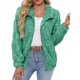 thumbnail image 1 of Chaqueta Suave y Cálida con Cremallera y Larga para Mujer Verde L, 1 of 7