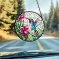 thumbnail image 2 of Hummingbird Window Hanging Glass, Stained Glass Car Decoration, Gift for Dad or Mom, Handmade Sun Catcher, Nature-Themed Home Decor, Bird Lover Gift Idea, Christmas or Birthday Present, 2 of 5