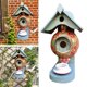 thumbnail image 4 of Colibrí pájaros Comedero de pájaros Decoración de pájaro Mascota Colgando Pared pájaro jardín Exterior Patio Rojo Gloria casas de aves, 4 of 7