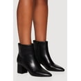 thumbnail image 2 of Women's Side Zip Block Heel Pointy Toe Booties, 2 of 3