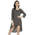 thumbnail image 1 of Inkmeso Printed Round Neck Cotton Dresses For Womens Asymmetrical Hem Short MiniDress, 1 of 7