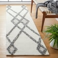 thumbnail image 2 of SAFAVIEH Casablanca Everitt Diamond Runner Rug, Ivory/Black, 2'3" x 9', 2 of 8