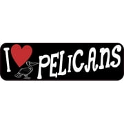 10in x 3in I Love Pelicans Magnet Animal Bumper Magnets