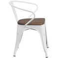 thumbnail image 3 of Bowery Hill Metal Dining Arm Chair in White, 3 of 4